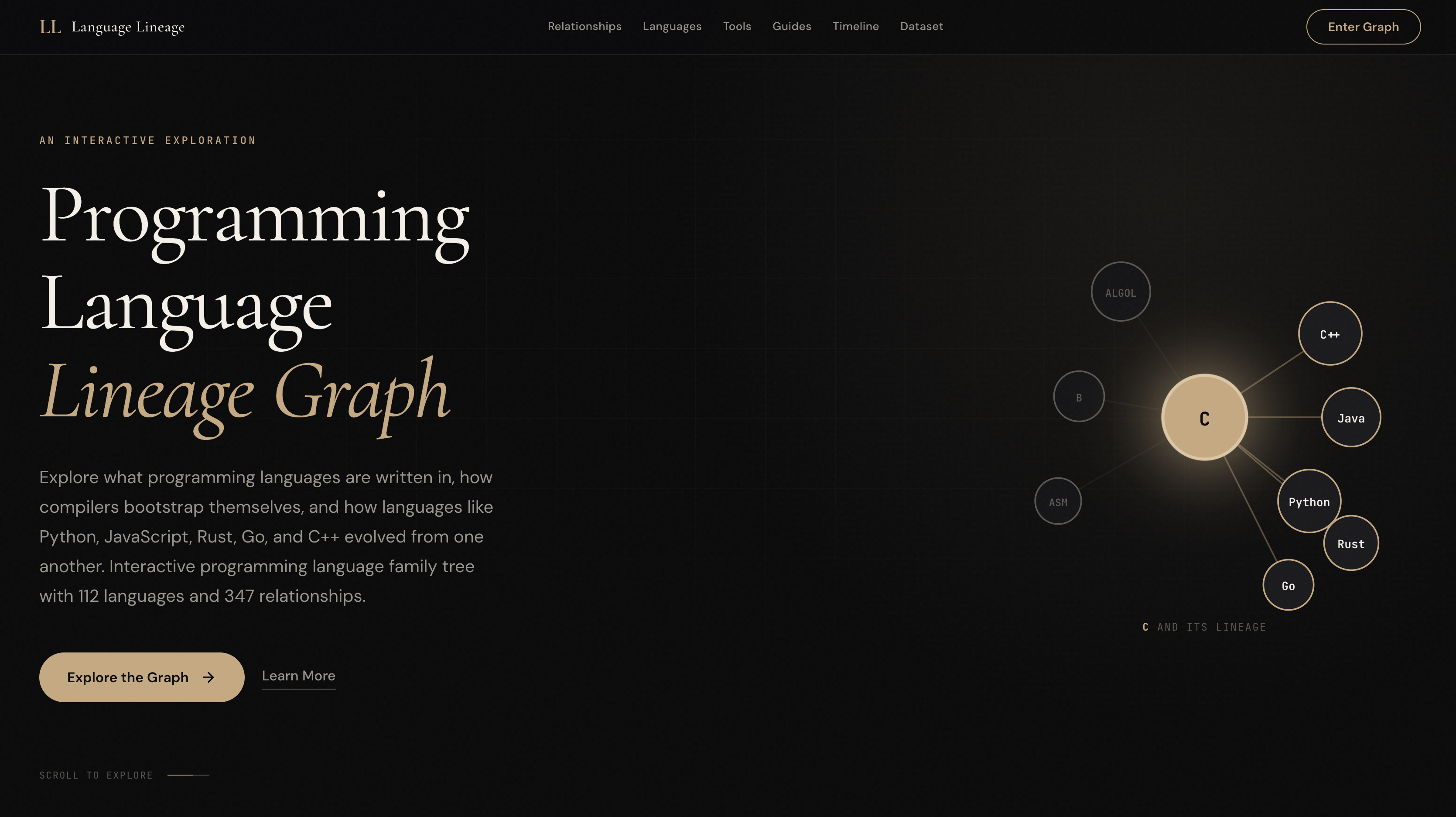 languagelineage.org screenshot 1